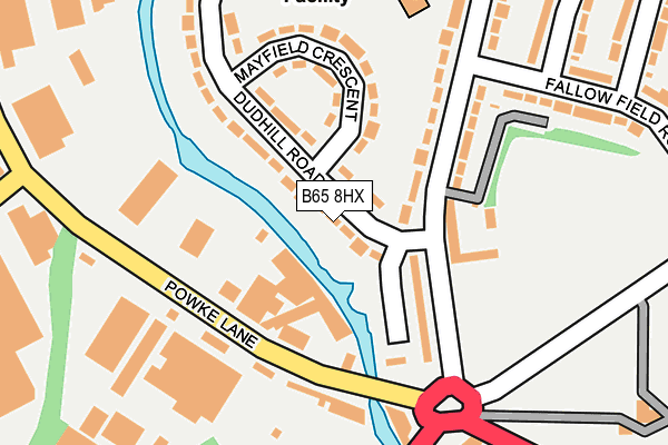 B65 8HX map - OS OpenMap – Local (Ordnance Survey)