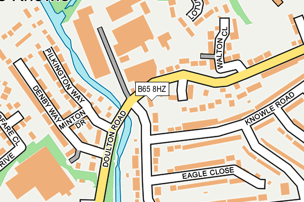 B65 8HZ map - OS OpenMap – Local (Ordnance Survey)