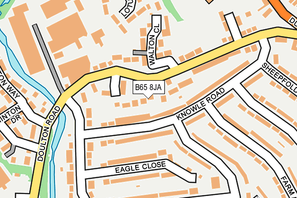 B65 8JA map - OS OpenMap – Local (Ordnance Survey)