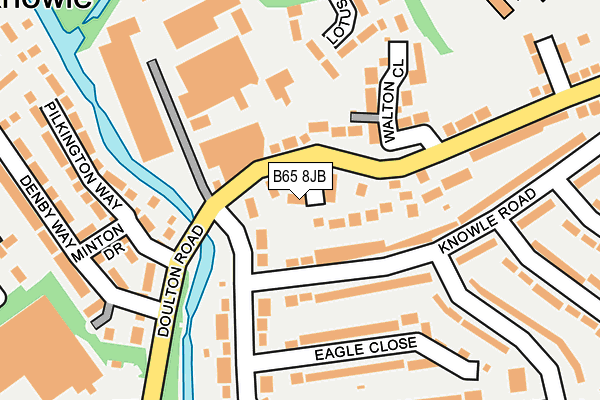 B65 8JB map - OS OpenMap – Local (Ordnance Survey)