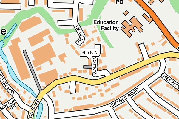 B65 8JN map - OS OpenMap – Local (Ordnance Survey)