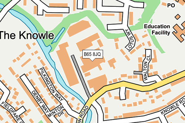 B65 8JQ map - OS OpenMap – Local (Ordnance Survey)