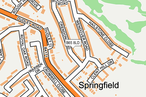 B65 8LD map - OS OpenMap – Local (Ordnance Survey)