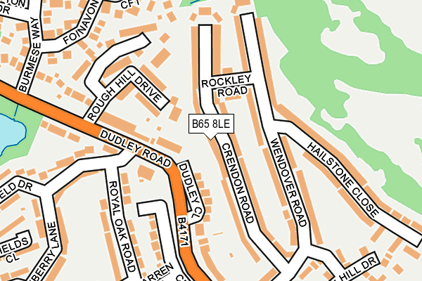 B65 8LE map - OS OpenMap – Local (Ordnance Survey)