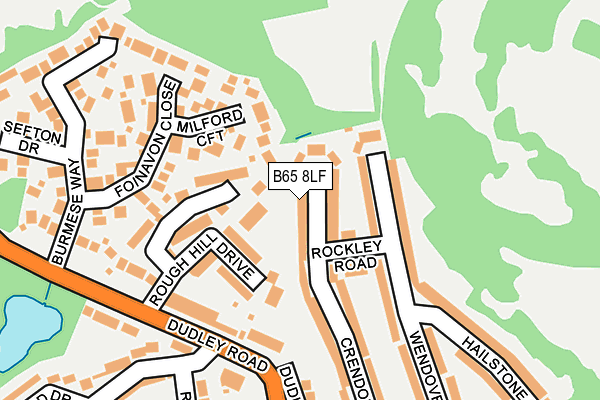B65 8LF map - OS OpenMap – Local (Ordnance Survey)
