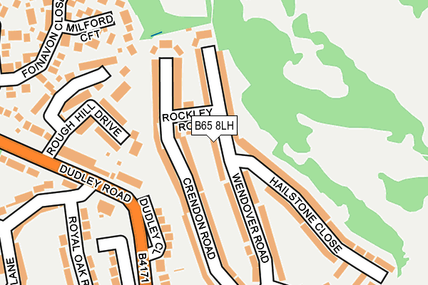 B65 8LH map - OS OpenMap – Local (Ordnance Survey)