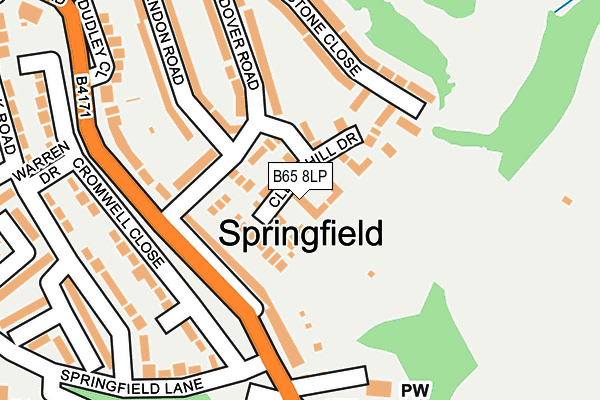 B65 8LP map - OS OpenMap – Local (Ordnance Survey)