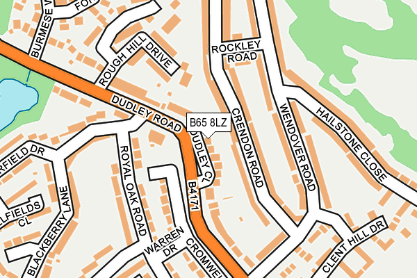 B65 8LZ map - OS OpenMap – Local (Ordnance Survey)