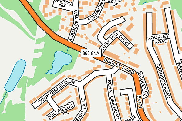 B65 8NA map - OS OpenMap – Local (Ordnance Survey)