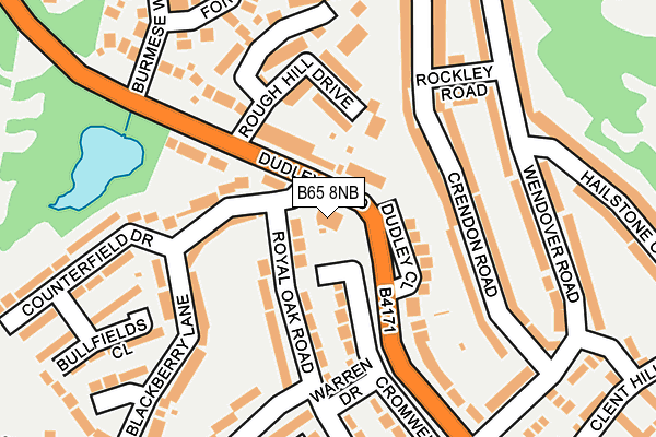 B65 8NB map - OS OpenMap – Local (Ordnance Survey)