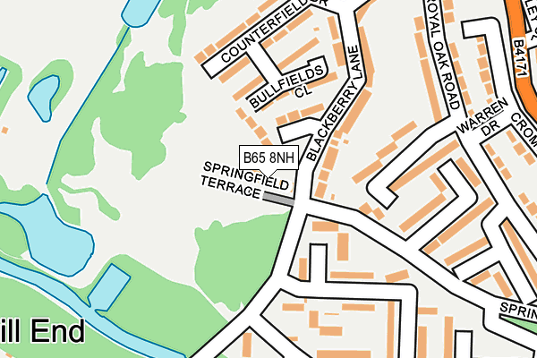 B65 8NH map - OS OpenMap – Local (Ordnance Survey)