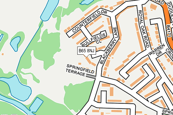 B65 8NJ map - OS OpenMap – Local (Ordnance Survey)