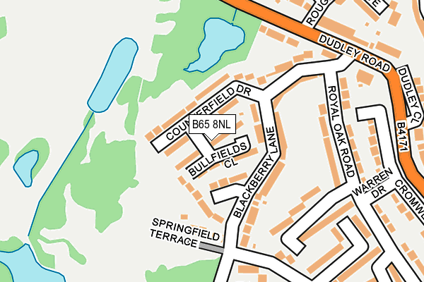 B65 8NL map - OS OpenMap – Local (Ordnance Survey)