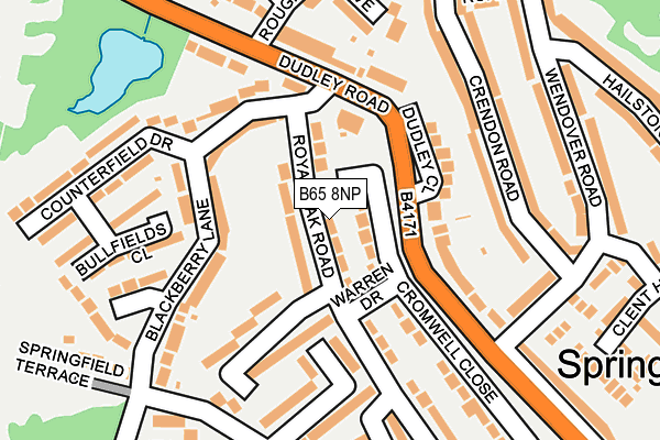 B65 8NP map - OS OpenMap – Local (Ordnance Survey)