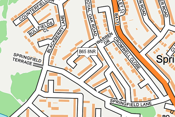 B65 8NR map - OS OpenMap – Local (Ordnance Survey)