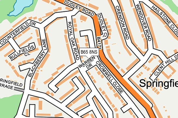 B65 8NS map - OS OpenMap – Local (Ordnance Survey)