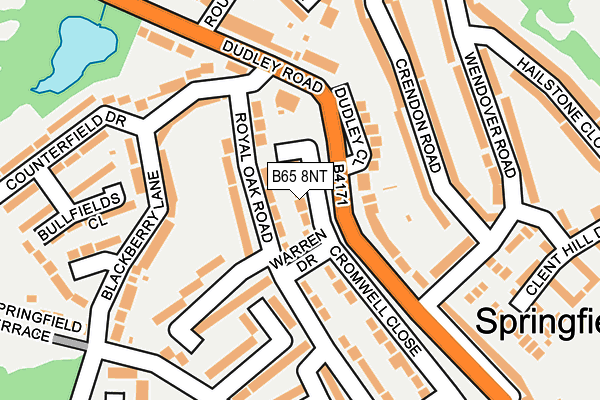 B65 8NT map - OS OpenMap – Local (Ordnance Survey)