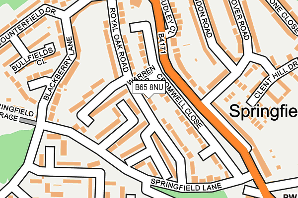B65 8NU map - OS OpenMap – Local (Ordnance Survey)