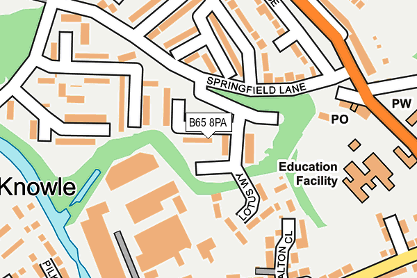 B65 8PA map - OS OpenMap – Local (Ordnance Survey)