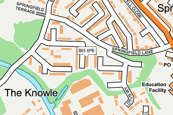 B65 8PB map - OS OpenMap – Local (Ordnance Survey)