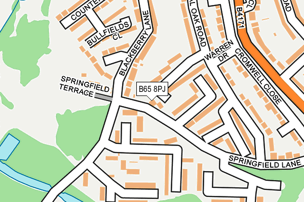 B65 8PJ map - OS OpenMap – Local (Ordnance Survey)