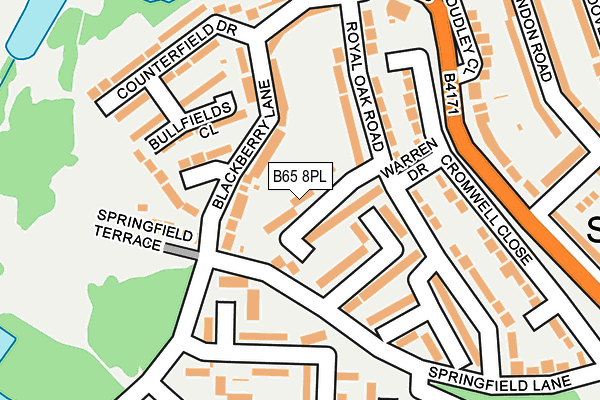 B65 8PL map - OS OpenMap – Local (Ordnance Survey)