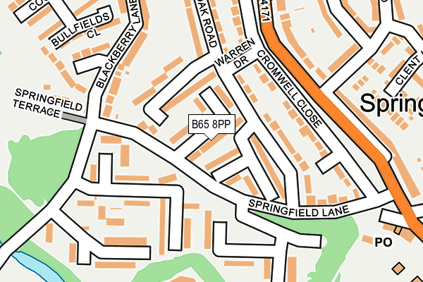 B65 8PP map - OS OpenMap – Local (Ordnance Survey)