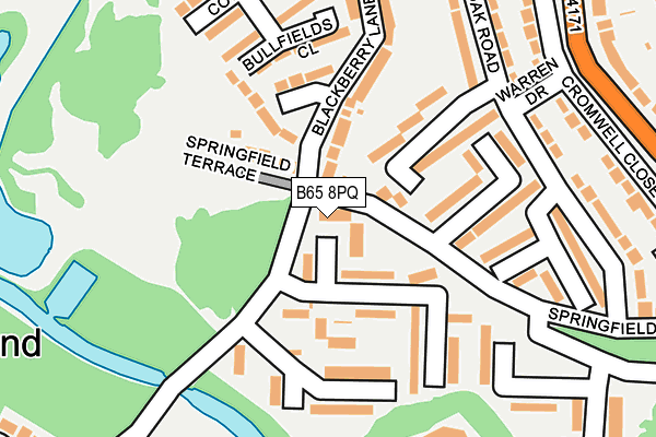 B65 8PQ map - OS OpenMap – Local (Ordnance Survey)