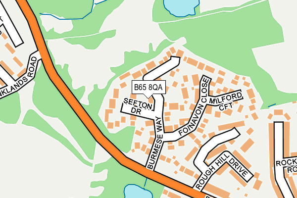 B65 8QA map - OS OpenMap – Local (Ordnance Survey)