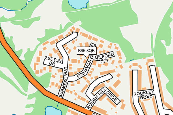 B65 8QB map - OS OpenMap – Local (Ordnance Survey)