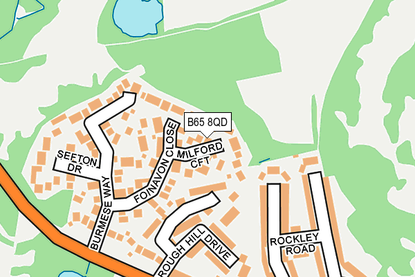 B65 8QD map - OS OpenMap – Local (Ordnance Survey)