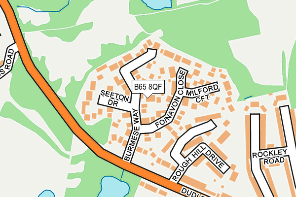 B65 8QF map - OS OpenMap – Local (Ordnance Survey)