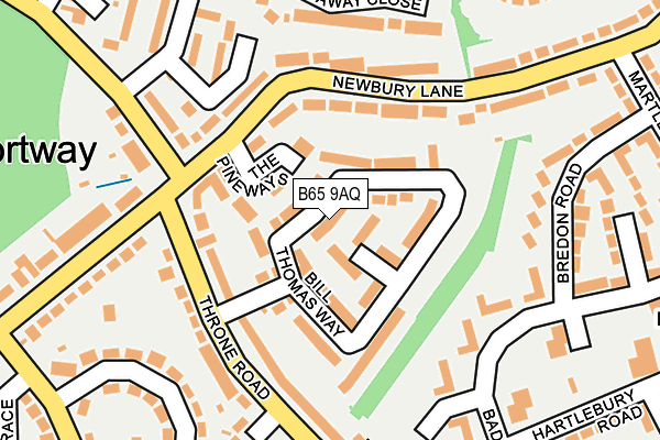 B65 9AQ map - OS OpenMap – Local (Ordnance Survey)