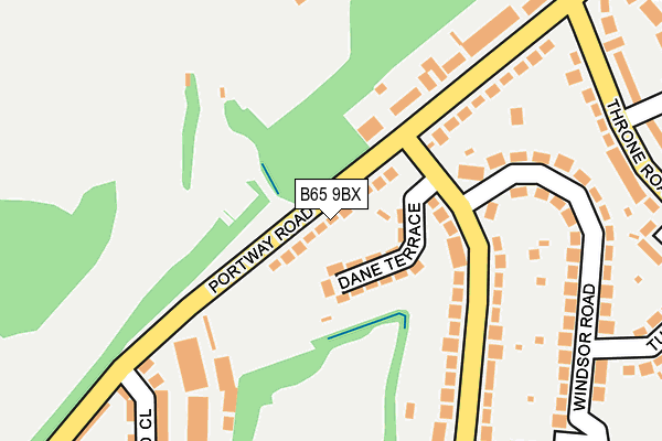B65 9BX map - OS OpenMap – Local (Ordnance Survey)