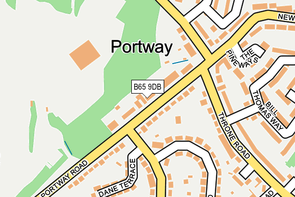 B65 9DB map - OS OpenMap – Local (Ordnance Survey)