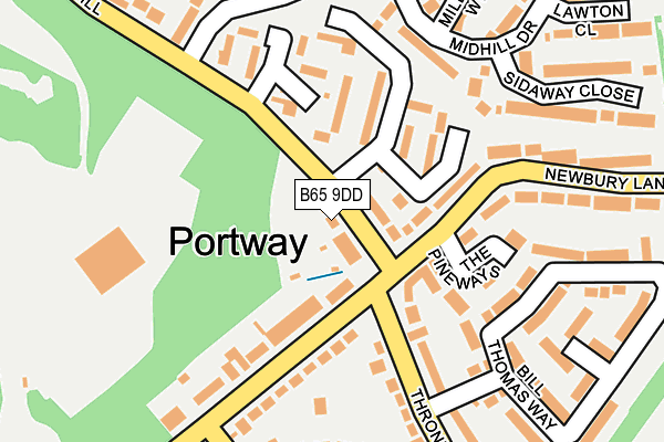 B65 9DD map - OS OpenMap – Local (Ordnance Survey)