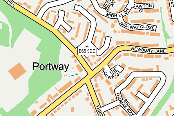 B65 9DE map - OS OpenMap – Local (Ordnance Survey)