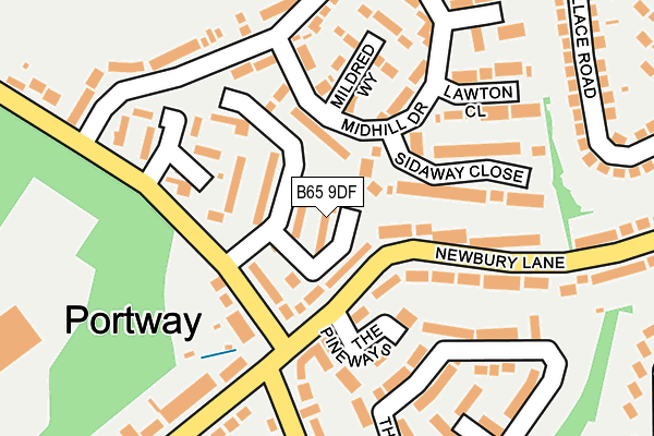 B65 9DF map - OS OpenMap – Local (Ordnance Survey)