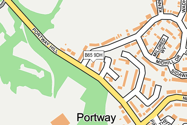 B65 9DH map - OS OpenMap – Local (Ordnance Survey)