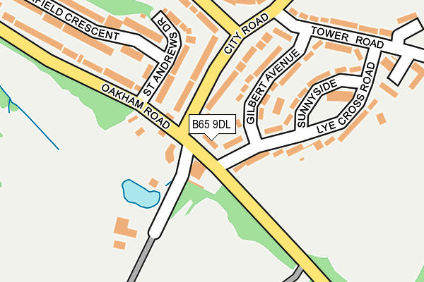 B65 9DL map - OS OpenMap – Local (Ordnance Survey)