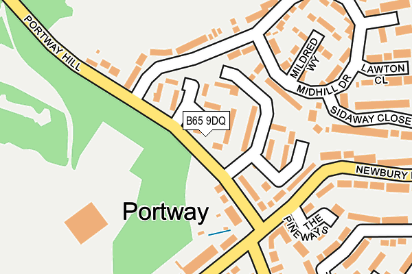 B65 9DQ map - OS OpenMap – Local (Ordnance Survey)