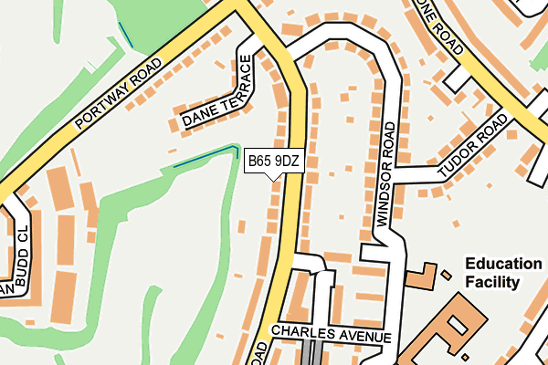 B65 9DZ map - OS OpenMap – Local (Ordnance Survey)