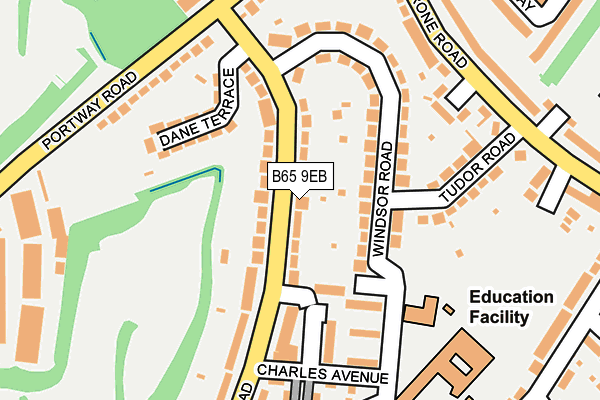 B65 9EB map - OS OpenMap – Local (Ordnance Survey)