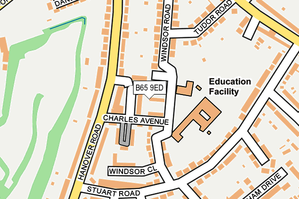 B65 9ED map - OS OpenMap – Local (Ordnance Survey)