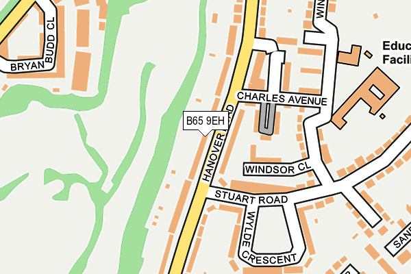 B65 9EH map - OS OpenMap – Local (Ordnance Survey)
