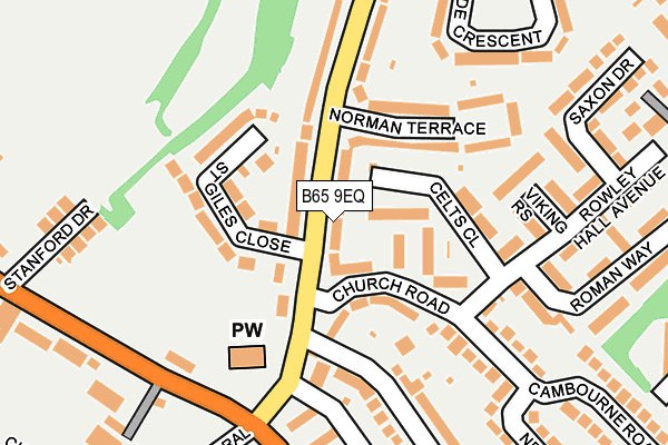 B65 9EQ map - OS OpenMap – Local (Ordnance Survey)