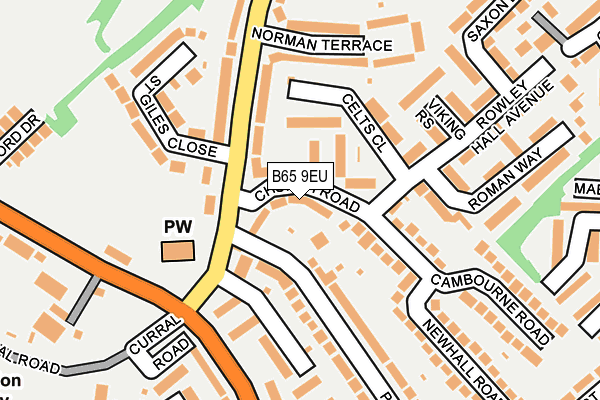 B65 9EU map - OS OpenMap – Local (Ordnance Survey)