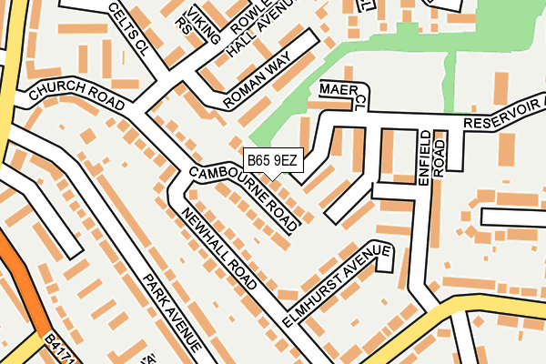 B65 9EZ map - OS OpenMap – Local (Ordnance Survey)