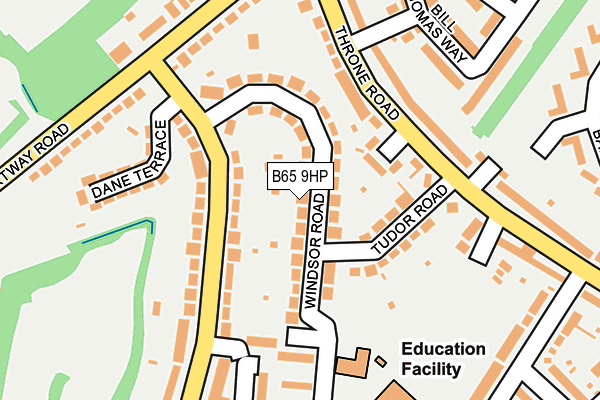 B65 9HP map - OS OpenMap – Local (Ordnance Survey)