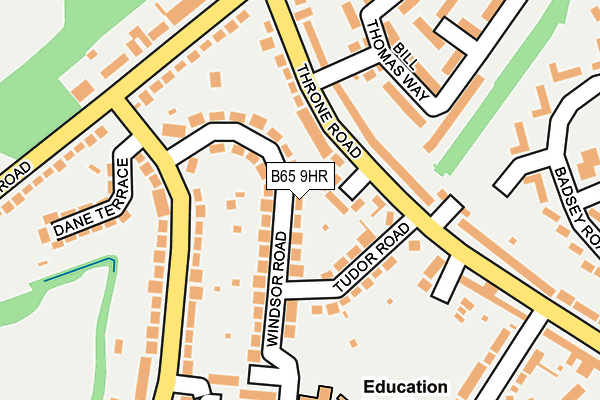 B65 9HR map - OS OpenMap – Local (Ordnance Survey)